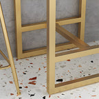 Modern Metal Base Bar Height Table for Indoor Dining