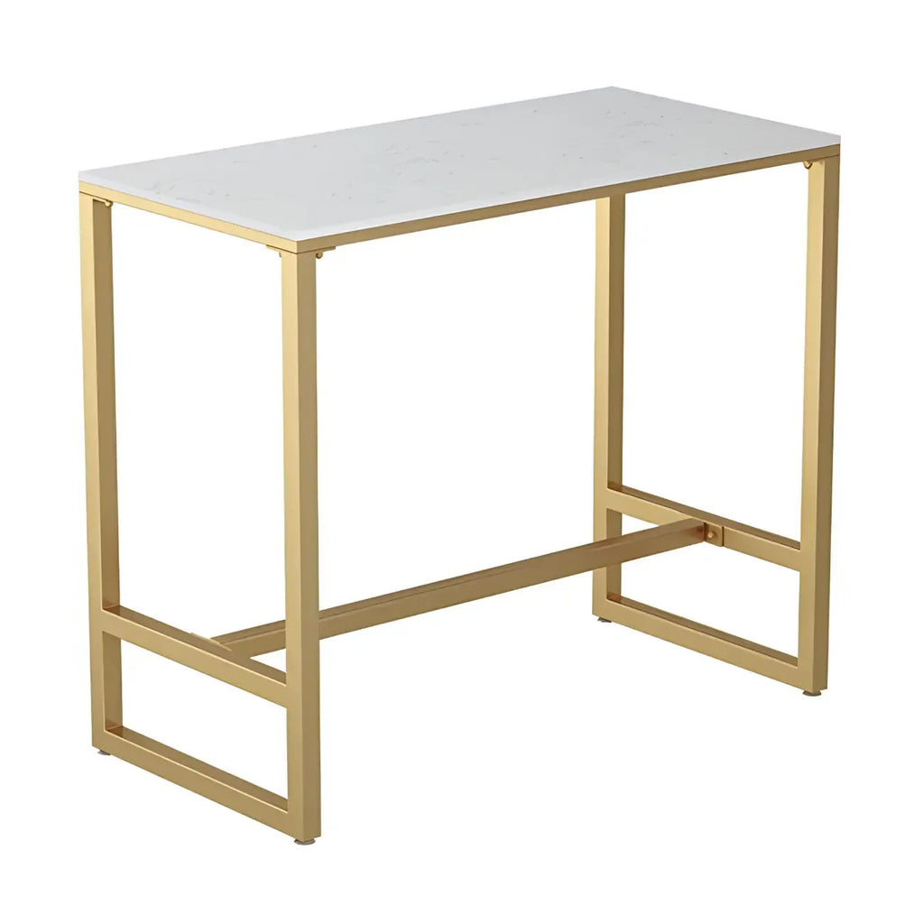Modern Metal Base Bar Height Table for Indoor Dining