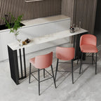 Modern Stone Bar Table with Double Pedestal for Kitchen