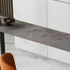 Modern Stone Bar Table with Double Pedestal for Kitchen