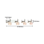 Classic Chrome Glass Shade Adjustable Vanity Light for Bathroom