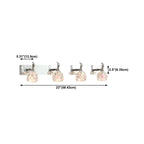 Classic Chrome Glass Shade Adjustable Vanity Light for Bathroom