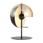 Modern Black Glass Globe Table Lamp for Bedroom