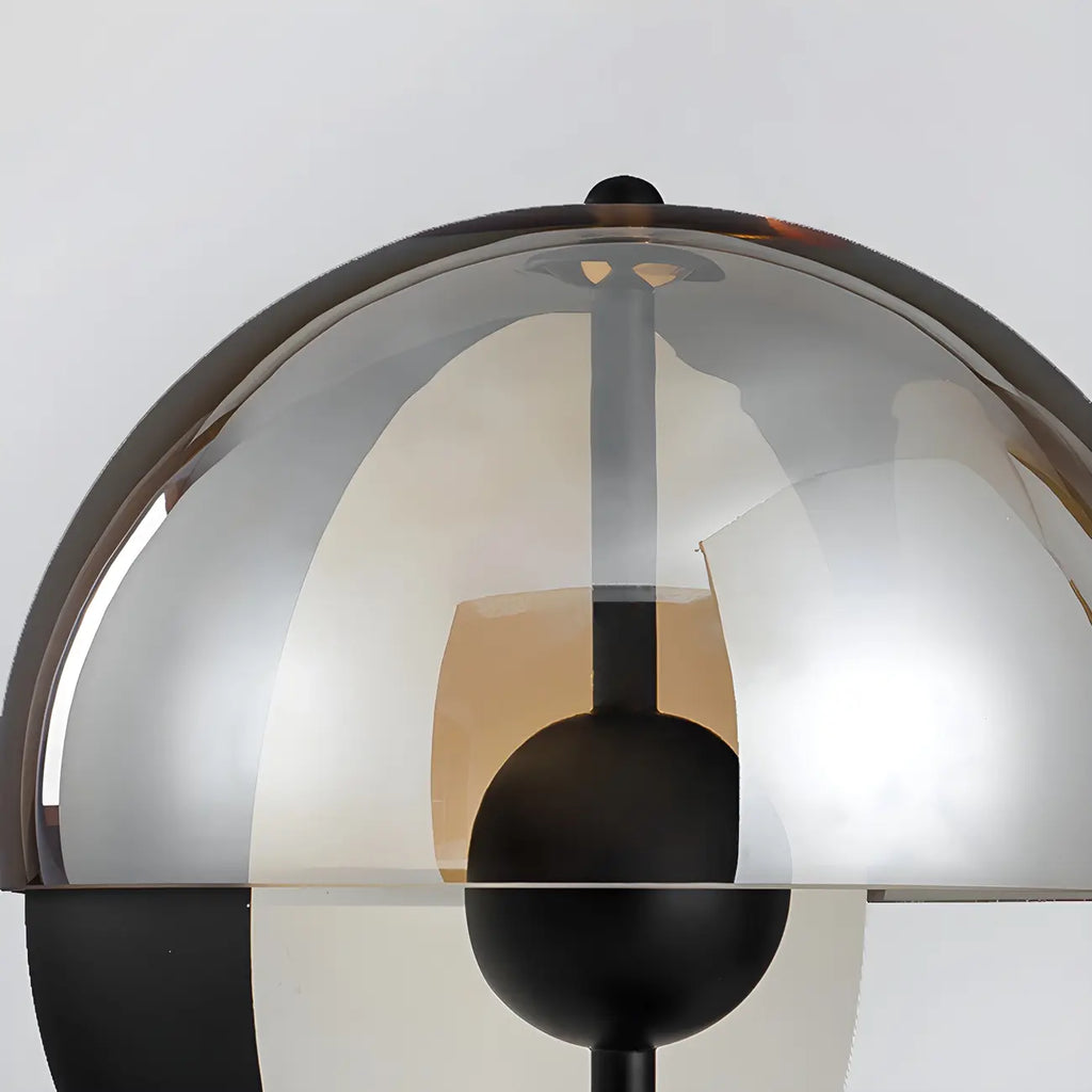 Modern Black Glass Globe Table Lamp for Bedroom