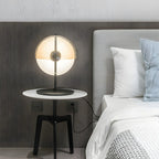 Modern Black Glass Globe Table Lamp for Bedroom