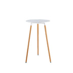 Wooden Natural Finish Square Small Bar Height Table