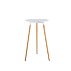 Wooden Natural Finish Square Small Bar Height Table