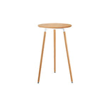 Wooden Natural Finish Square Small Bar Height Table