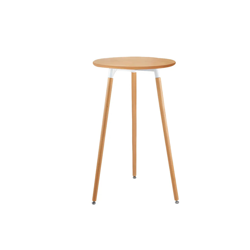 Wooden Natural Finish Square Small Bar Height Table