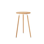 Wooden Natural Finish Square Small Bar Height Table