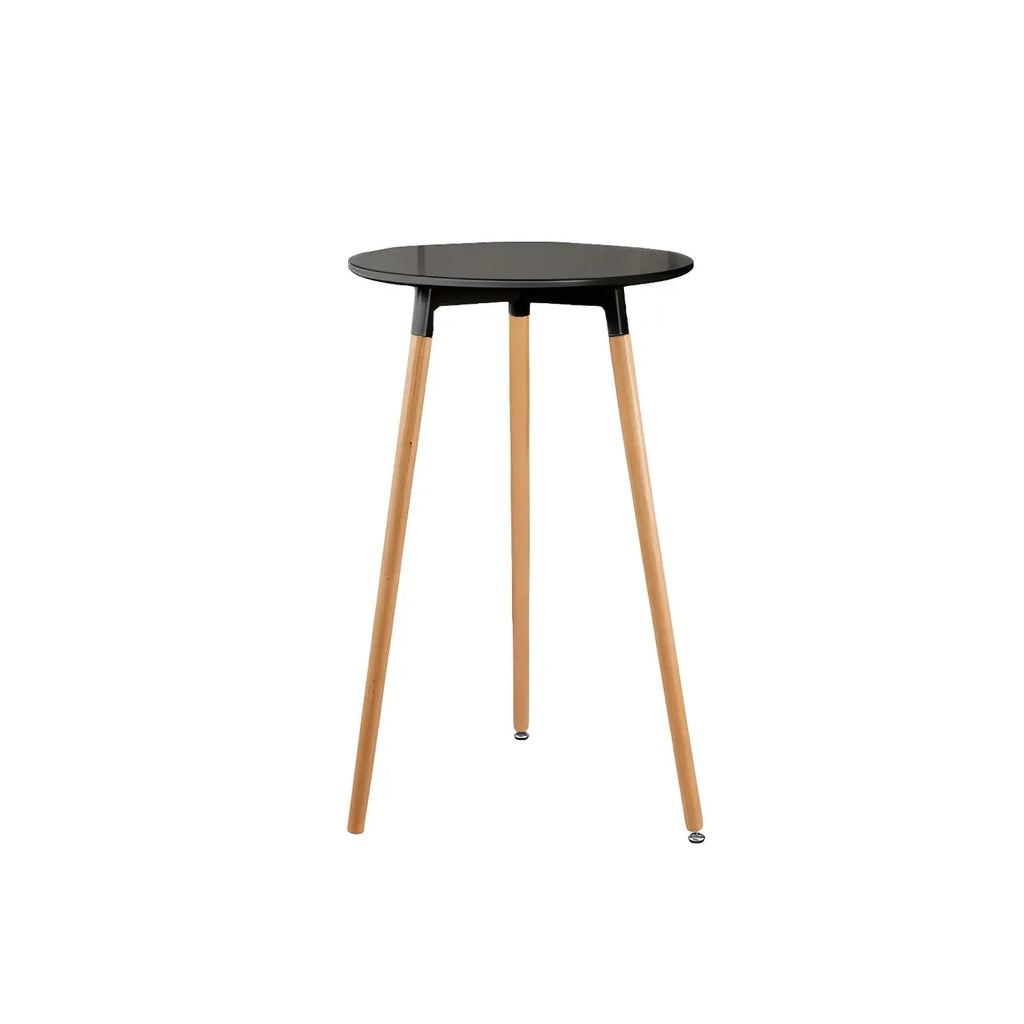 Wooden Natural Finish Square Small Bar Height Table