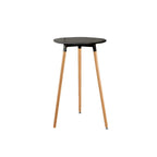 Wooden Natural Finish Square Small Bar Height Table