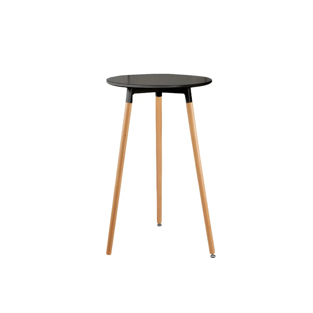 Wooden Natural Finish Square Small Bar Height Table