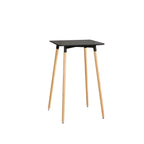 Wooden Natural Finish Square Small Bar Height Table