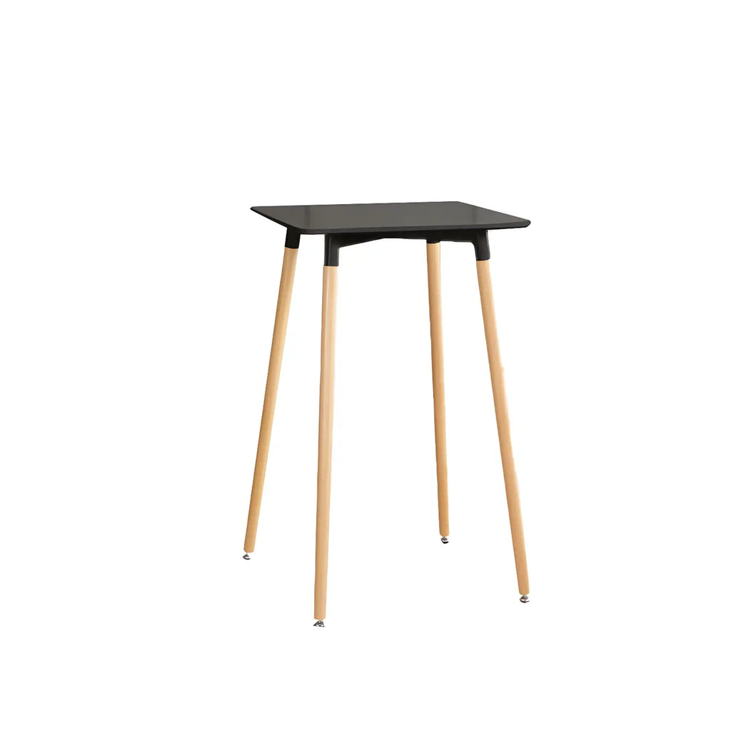 Wooden Natural Finish Square Small Bar Height Table