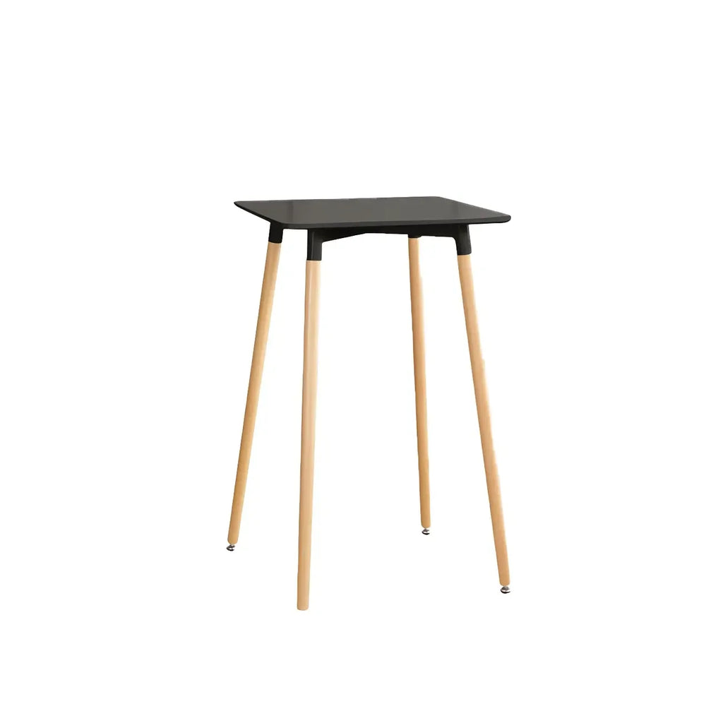 Wooden Natural Finish Square Small Bar Height Table