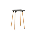 Wooden Natural Finish Square Small Bar Height Table