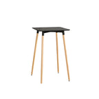 Wooden Natural Finish Square Small Bar Height Table