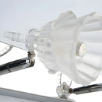 3-Light Modern Silver Glass Vanity Light for Bathroom