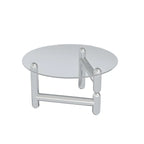 Round Glass Top Coffee Table with Stainless Steel Base