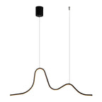 Artistic Black Linear Adjustable Island Pendant Light