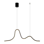Artistic Black Linear Adjustable Island Pendant Light