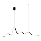 Artistic Black Linear Adjustable Island Pendant Light