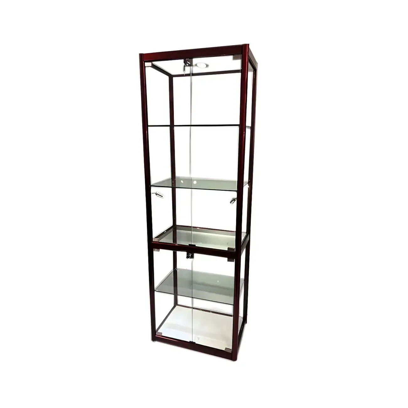 Contemporary Rectangular Black Glass Curio Cabinet