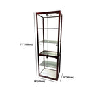 Contemporary Rectangular Black Glass Curio Cabinet