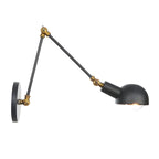 Adjustable Industrial Dome Swing Arm Wall Light