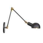 Adjustable Industrial Dome Swing Arm Wall Light