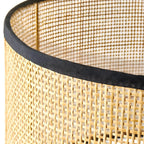 Brown Rarran Metal Drum-Shaped LED Table Lamp