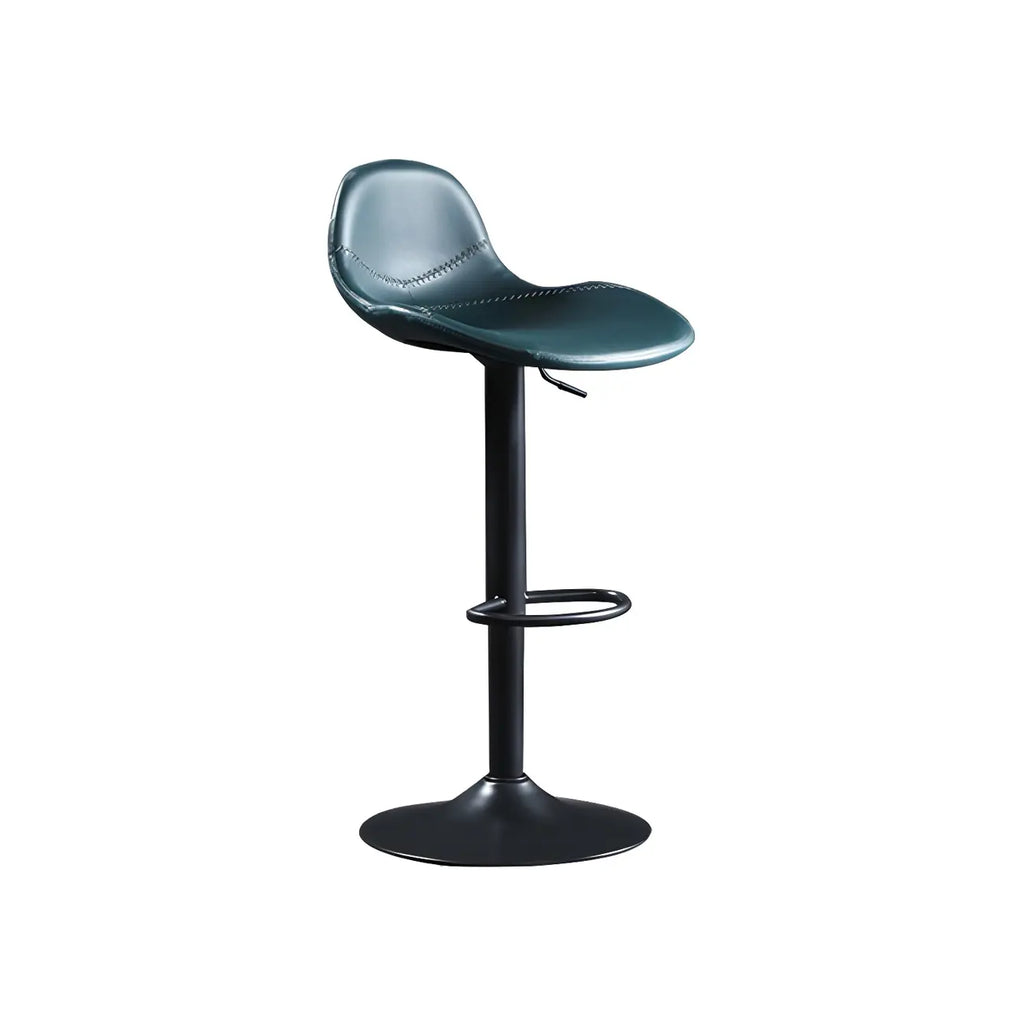 Modern Leather Adjustable Bar Stools with Footrest for Home Bar
