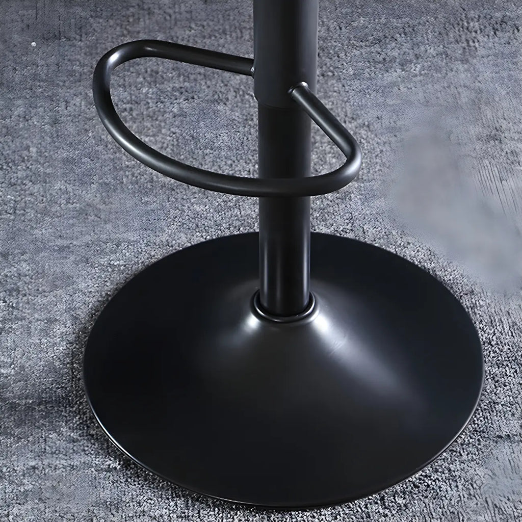 Modern Leather Adjustable Bar Stools with Footrest for Home Bar