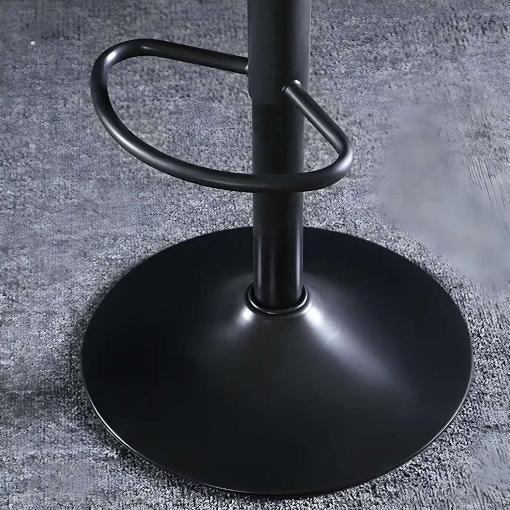 Modern Leather Adjustable Bar Stools with Footrest for Home Bar