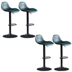 Modern Leather Adjustable Bar Stools with Footrest for Home Bar