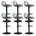 Modern Leather Adjustable Bar Stools with Footrest for Home Bar