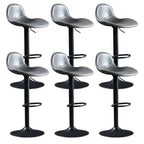 Modern Leather Adjustable Bar Stools with Footrest for Home Bar