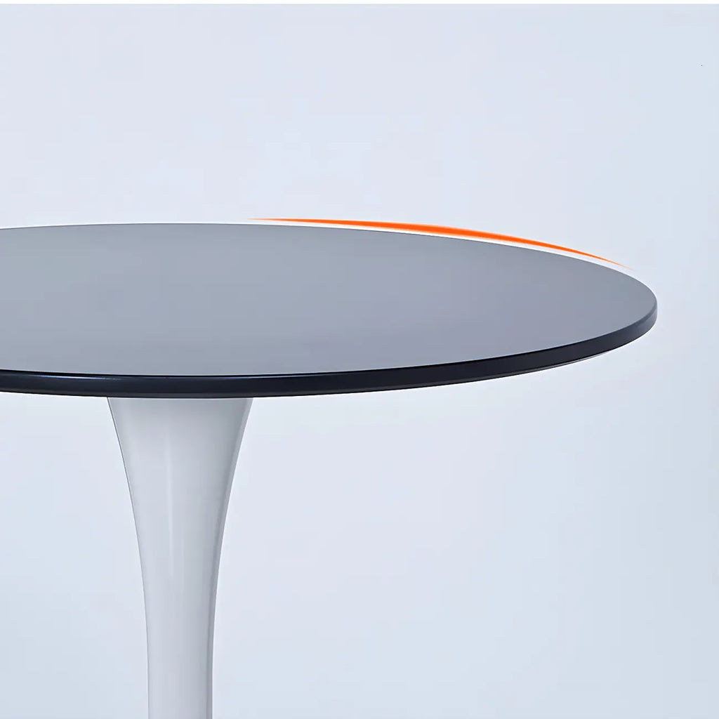 Simple White Round Metal Small Cocktail Bar Table