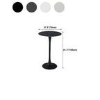 Simple White Round Metal Small Cocktail Bar Table