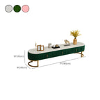 79 Glam Grey Marble Storage TV Stand with Legs
