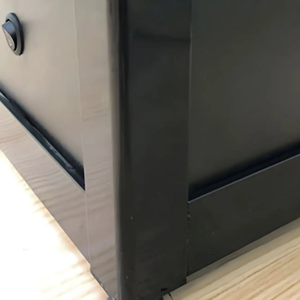 Modern Glass Black Curio Cabinet with Adjustable Shelves