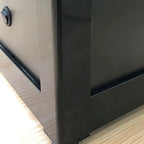 Modern Glass Black Curio Cabinet with Adjustable Shelves