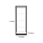 Modern Glass Black Curio Cabinet with Adjustable Shelves
