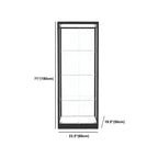 Modern Glass Black Curio Cabinet with Adjustable Shelves