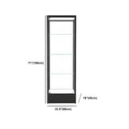 Modern Glass Black Curio Cabinet with Adjustable Shelves