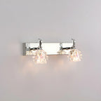 Classic Chrome Glass Shade Adjustable Vanity Light for Bathroom