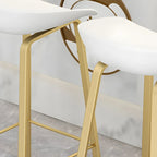 Contemporary Black Metal Sleek Design Ergonomic Bar Stool