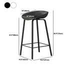 Contemporary Black Metal Sleek Design Ergonomic Bar Stool