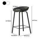 Contemporary Black Metal Sleek Design Ergonomic Bar Stool